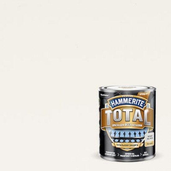Краска Hammerite Total матовая белая RAL 9016 0,75л