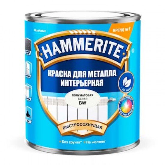 Hammerite краска для металла интерьерная BW 0,9л