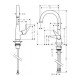 Кухонный смеситель однорычажный, 220, 1jet Hansgrohe 72814800 Кухонный смеситель однорычажный, 220, 1jet Hansgrohe 72814800