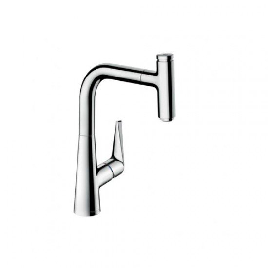 Кухонный смеситель однорычажный, 220, с вытяжным изливом, 1jet Hansgrohe 72822000 Кухонный смеситель однорычажный, 220, с вытяжным изливом, 1jet Hansgrohe 72822000
