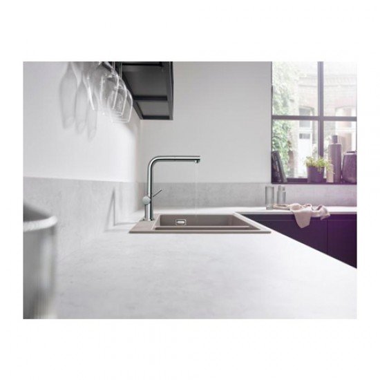 Кухонный смеситель однорычажный, 270, с вытяжным изливом, 1jet Hansgrohe 72808000 Кухонный смеситель однорычажный, 270, с вытяжным изливом, 1jet Hansgrohe 72808000