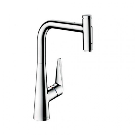 Кухонный смеситель однорычажный, 300, с вытяжным душем, 2jet, sBox Hansgrohe 73867000