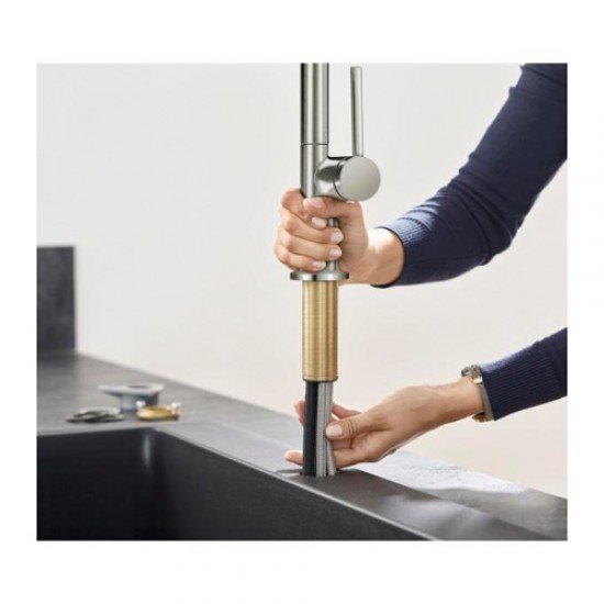 Кухонный смеситель однорычажный, 210, с вытяжным душем, 2jet Hansgrohe 72800800 Кухонный смеситель однорычажный, 210, с вытяжным душем, 2jet Hansgrohe 72800800