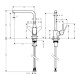 Смеситель hansgrohe Focus для кухонной мойки с поворотным L-образным изливом 31817000 Смеситель hansgrohe Focus для кухонной мойки с поворотным L-образным изливом 31817000