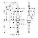 Кухонный смеситель Hansgrohe Logis M31 однорычажный, 260, Eco, 1jet 71861000