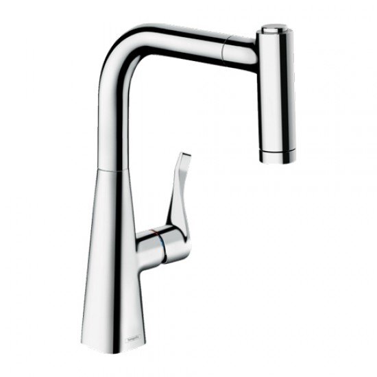 Кухонный смеситель Hansgrohe Metris M71 однорычажный, 220, с вытяжным душем, 2jet 73800000 Кухонный смеситель Hansgrohe Metris M71 однорычажный, 220, с вытяжным душем, 2jet 73800000