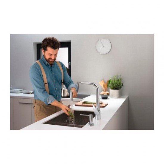 Кухонный смеситель однорычажный, 300, с вытяжным душем, 2jet, sBox Hansgrohe 73867000