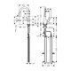 Кухонный смеситель однорычажный, 160, с вытяжным душем, 2jet Hansgrohe 73850800