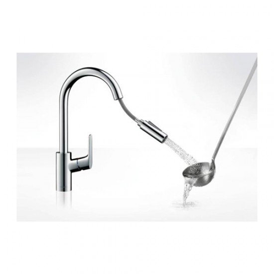 Смеситель hansgrohe Focus для кухонной мойки с выдвижным душем 31815000 Смеситель hansgrohe Focus для кухонной мойки с выдвижным душем 31815000