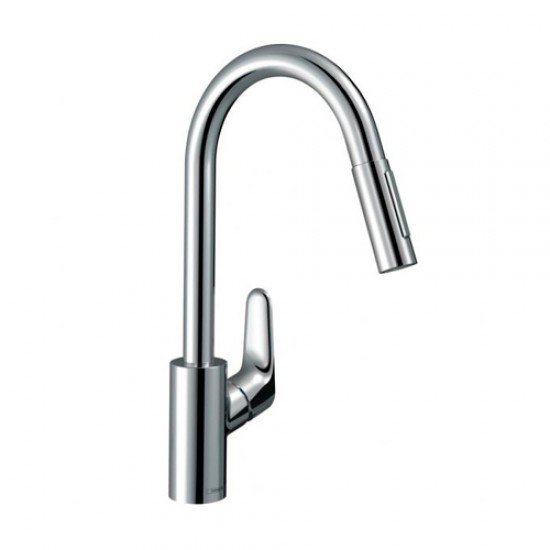 Кухонный смеситель однорычажный, 240, Eco, с вытяжным душем, 2jet, sBox Hansgrohe 73895000 Кухонный смеситель однорычажный, 240, Eco, с вытяжным душем, 2jet, sBox Hansgrohe 73895000