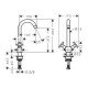 Кухонный смеситель с двумя рукоятками, 220, Eco, 1jet Hansgrohe 71283000 Кухонный смеситель с двумя рукоятками, 220, Eco, 1jet Hansgrohe 71283000