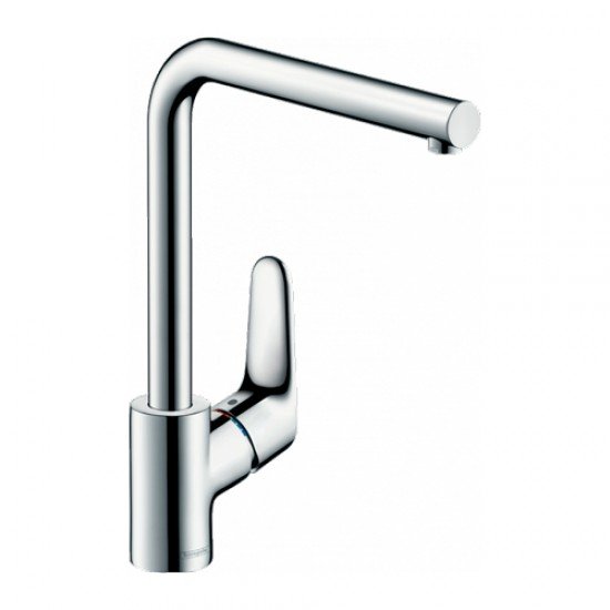 Смеситель hansgrohe Focus для кухонной мойки с поворотным L-образным изливом 31817000 Смеситель hansgrohe Focus для кухонной мойки с поворотным L-образным изливом 31817000