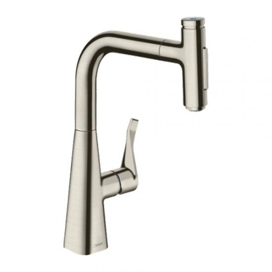 Кухонный смеситель Hansgrohe Metris Select M71 однорычажный, 240, с вытяжным душем, 2jet, sBox 73817800