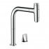 Кухонный смеситель Hansgrohe Metris Select M71 однорычажный, на 2 отверстия, с вытяжным изливом M7120-H200 73819000