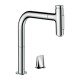 Кухонный смеситель Hansgrohe Metris Select M71 однорычажный, на 2 отверстия, с вытяжным изливом M7120-H200 73819000