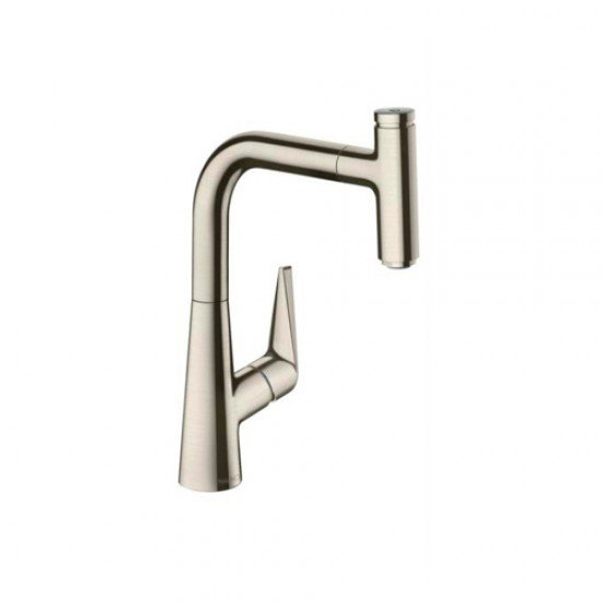 Кухонный смеситель однорычажный, 220, с вытяжным изливом, 1jet, sBox Hansgrohe 73852800