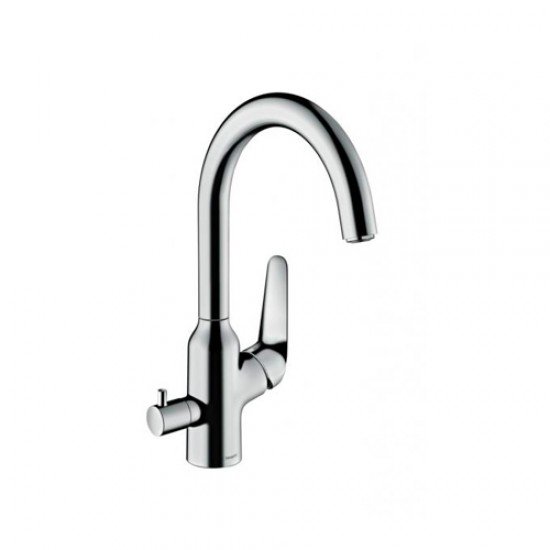 Кухонный смеситель однорычажный, 220, с запорным вентилем, 1jet Hansgrohe 71803000