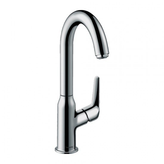Смеситель для раковины Hansgrohe Novus однорычажный, 240, без сливного гарнитура, поворотный излив 120° 71128000, хром