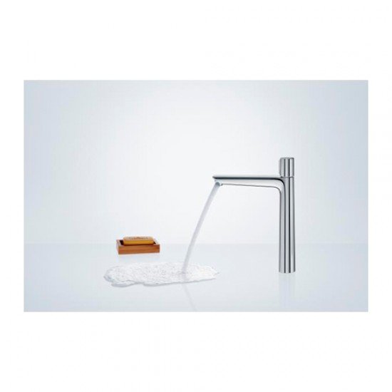 Смеситель hansgrohe Talis Select E для раковины с высоким изливом и сливным гарнитуром 71752000, хром