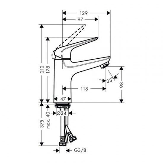 Смеситель hansgrohe Novus для раковины 71031000, хром Смеситель hansgrohe Novus для раковины 71031000, хром