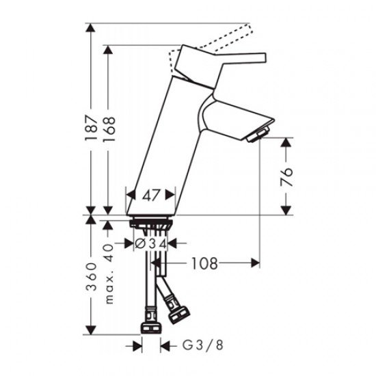 Смеситель hansgrohe Talis для раковины 32041000, хром