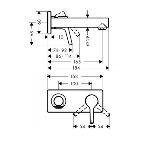 Смеситель hansgrohe Talis S для раковины 72110000, хром