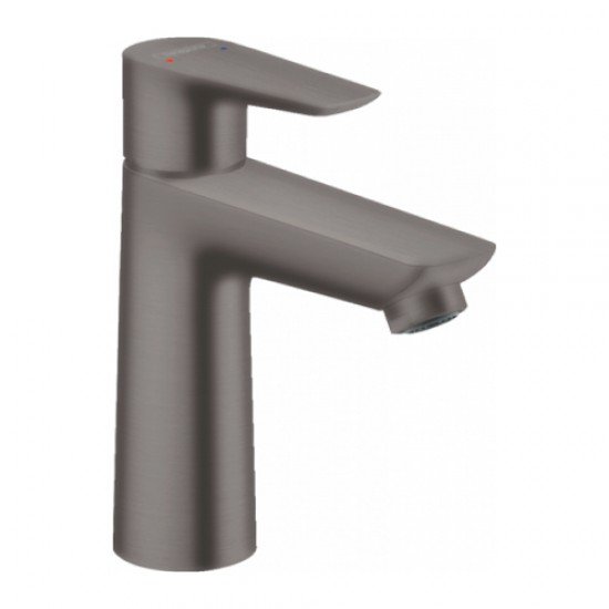 Смеситель hansgrohe Talis E для раковины со средним изливом и сливным гарнитуром 71710340, шлиф. черный хром Смеситель hansgrohe Talis E для раковины со средним изливом и сливным гарнитуром 71710340, шлиф. черный хром