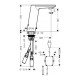 Смеситель для раковины Hansgrohe Metris S, электронный, с регулировкой температуры, , с питанием от сети 230 V 31102000, хром