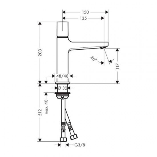 Смеситель hansgrohe Metropol для раковины 32571000, хром