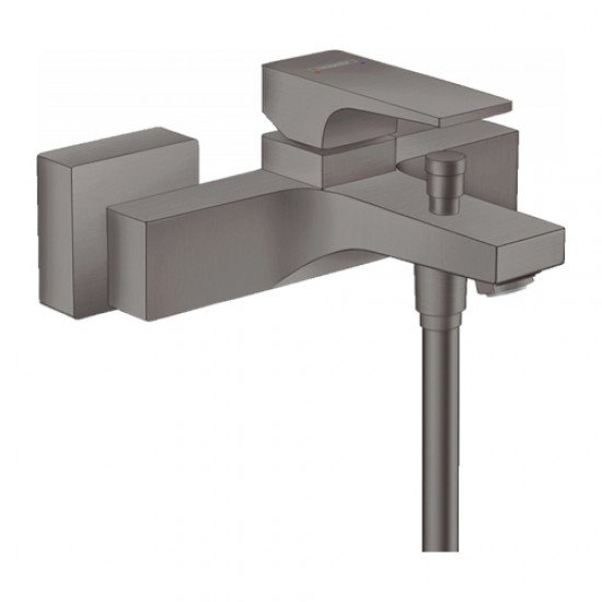 Смеситель hansgrohe Metropol для ванны, однорычажный, внешнего монтажа, с рычажной рукояткой 32540340, шлифованный черный хром Смеситель hansgrohe Metropol для ванны, однорычажный, внешнего монтажа, с рычажной рукояткой 32540340, шлифованный черный хром