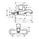 Смеситель hansgrohe Metropol Classic для ванны 31340000, хром