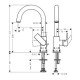 Смеситель для раковины 210, со сливным гарнитуром Hansgrohe Vernis Shape 71564000, хром Смеситель для раковины 210, со сливным гарнитуром Hansgrohe Vernis Shape 71564000, хром