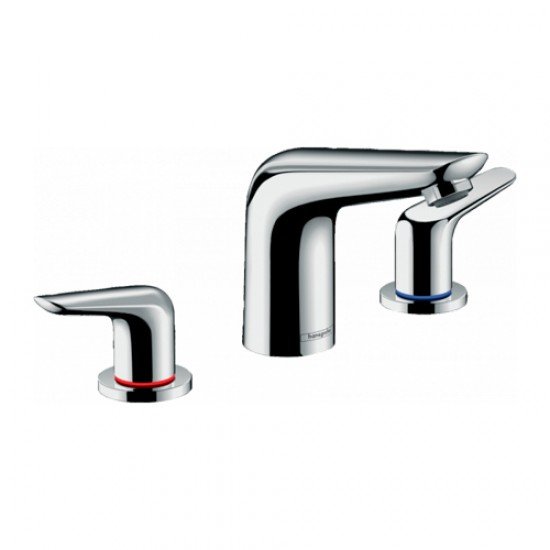 Смеситель hansgrohe Novus для раковины на 3 отверстия, со сливным гарнитуром 71140000, хром