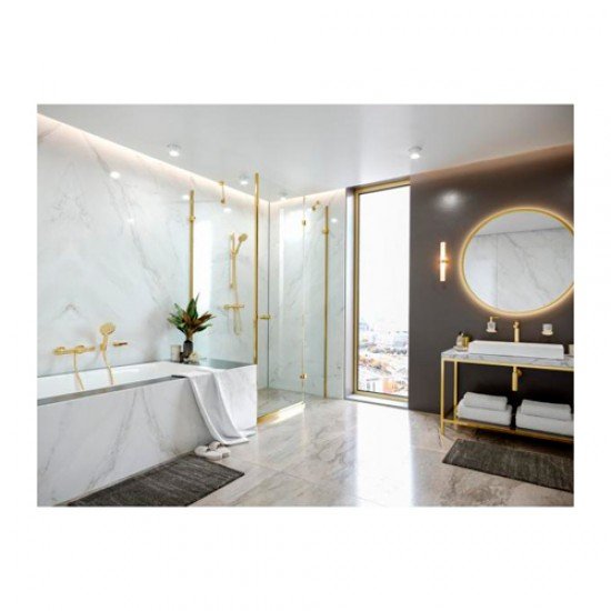 Термостат для душа внешнего монтажа Hansgrohe Ecostat Comfort 13116990, полированное золото Термостат для душа внешнего монтажа Hansgrohe Ecostat Comfort 13116990, полированное золото