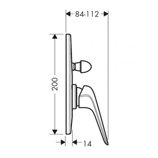 Смеситель hansgrohe Novus для душа 71047000, хром Смеситель hansgrohe Novus для душа 71047000, хром