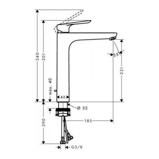 Смеситель для раковины Hansgrohe Logis E 230 71162000, хром Смеситель для раковины Hansgrohe Logis E 230 71162000, хром