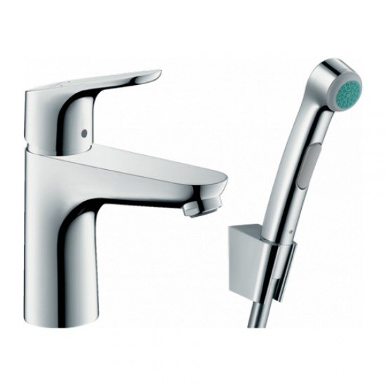 Смеситель hansgrohe Focus для раковины с гигиеническим душем и донным клапаном Push-Open 31927000, хром Смеситель hansgrohe Focus для раковины с гигиеническим душем и донным клапаном Push-Open 31927000, хром