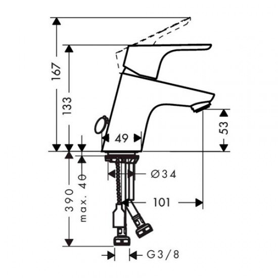 Смеситель для раковины hansgrohe Focus 31732000, хром