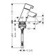 Смеситель для раковины Hansgrohe 13132000, хром Смеситель для раковины Hansgrohe 13132000, хром