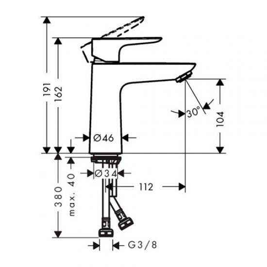 Смеситель для раковины Hansgrohe Talis E 110 71712000, хром Смеситель для раковины Hansgrohe Talis E 110 71712000, хром