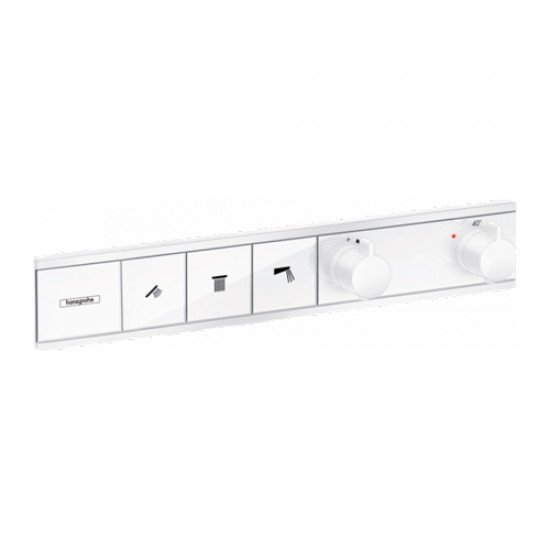 Термостат hansgrohe RainSelect для скрытой установки 3 функции 15381700, матовый белый Термостат hansgrohe RainSelect для скрытой установки 3 функции 15381700, матовый белый