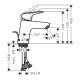 Смеситель для раковины Hansgrohe Logis 70, однорычажный, со сливным гарнитуром 71075000, хром