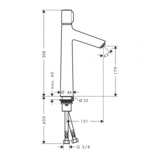 Смеситель для раковины Hansgrohe Talis Select S 190, однорычажный, без сливного набора 72045000, хром Смеситель для раковины Hansgrohe Talis Select S 190, однорычажный, без сливного набора 72045000, хром