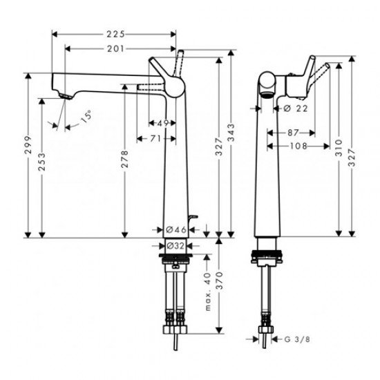 Смеситель hansgrohe Talis S для раковины 72115000, хром