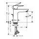 Смеситель для раковины Hansgrohe Talis E 110, однорычажный, CoolStart, со сливным гарнитуром 71713340, шлифованный черный хром Смеситель для раковины Hansgrohe Talis E 110, однорычажный, CoolStart, со сливным гарнитуром 71713340, шлифованный черный хром
