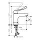 Смеситель hansgrohe Focus для раковины без сливного набора, с длинной рукояткой 31915000, хром