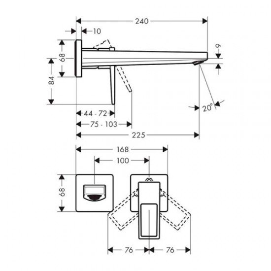 Смеситель hansgrohe Metropol для раковины 74526000, хром Смеситель hansgrohe Metropol для раковины 74526000, хром