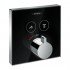 Термостат hansgrohe ShowerSelect Glass для двух потребителей; стеклянный 15738600, черный/хром