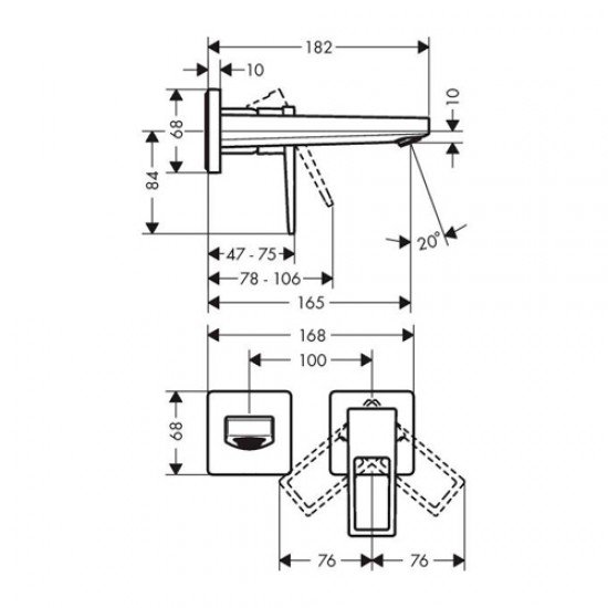 Смеситель hansgrohe Metropol для раковины 74525000, хром
