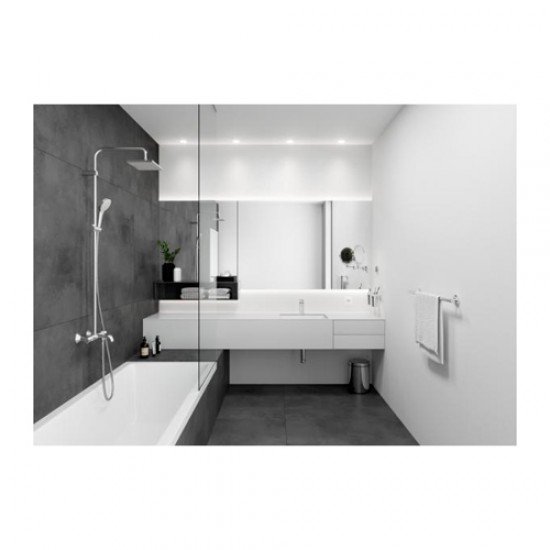 Смеситель для раковины 100, со сливным гарнитуром Hansgrohe Vernis Shape 71561000, хром Смеситель для раковины 100, со сливным гарнитуром Hansgrohe Vernis Shape 71561000, хром